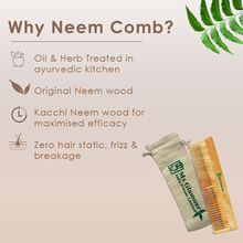 Dual Neem Bamboo Comb for Detangling