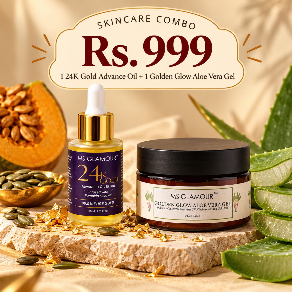 Gold Oil+ Aloe Vera Gel COMBO
