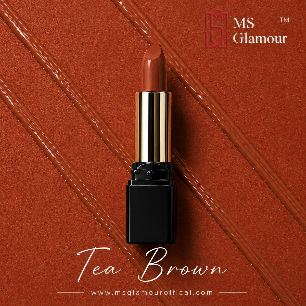 Ultra-Comfortable Velvet Matte Lipstick Smudge Proof - Tea Brown