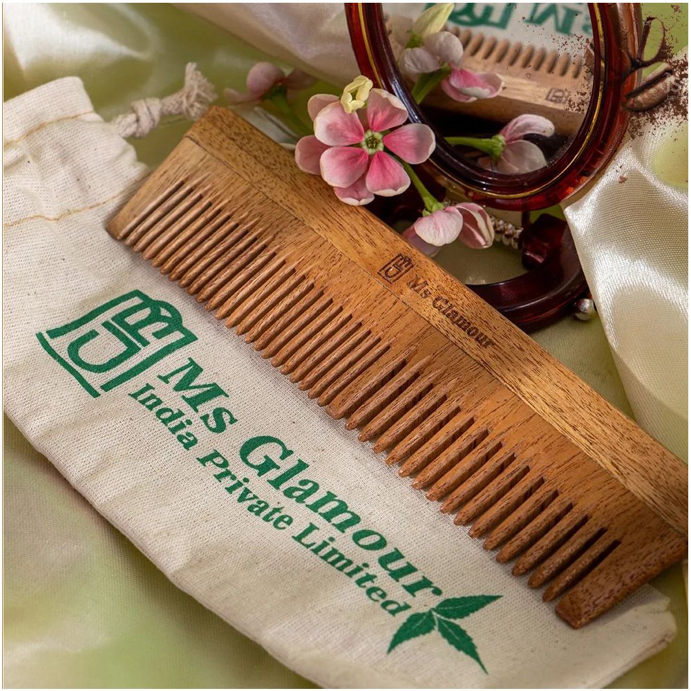 Dual Neem Bamboo Comb for Detangling