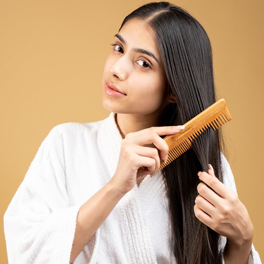 Dual Neem Bamboo Comb for Detangling
